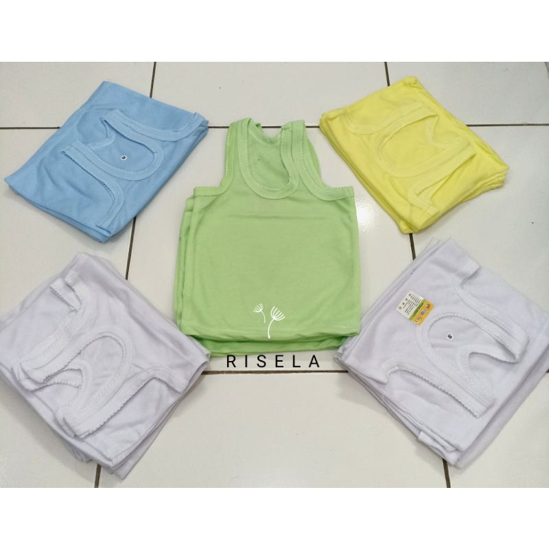 6 PCS Kaos Dalem Singlet bayi Balita 0-3 tahun Bahan Tebal dan Lembut