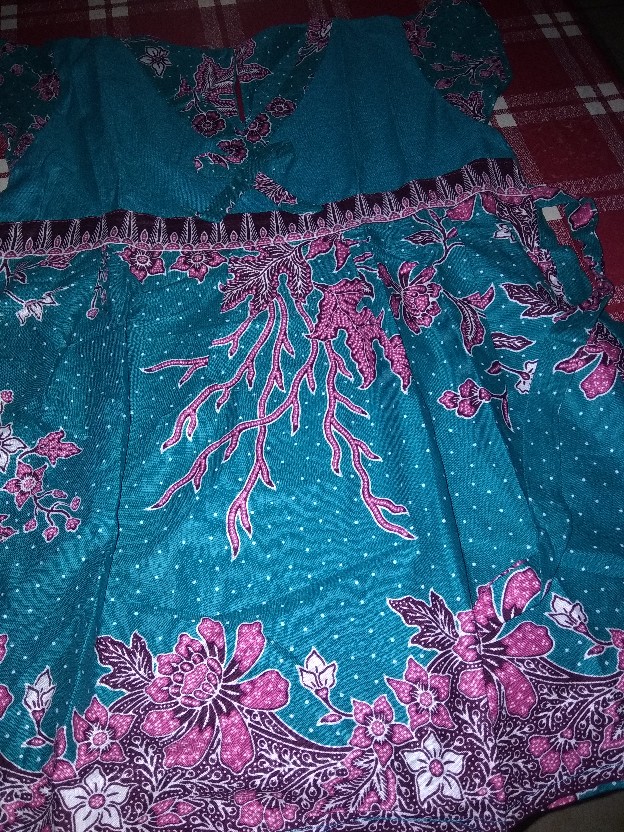 Qnunbatik Dress/terusan Batik Anak Perempuan Bayi 1th Kd Dasar Warna