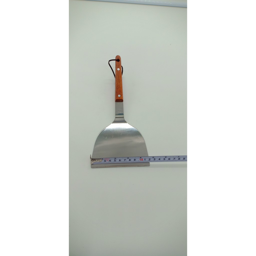 Serok makanan/ Spatula masak Pisau Gunting, Gagang Kayu