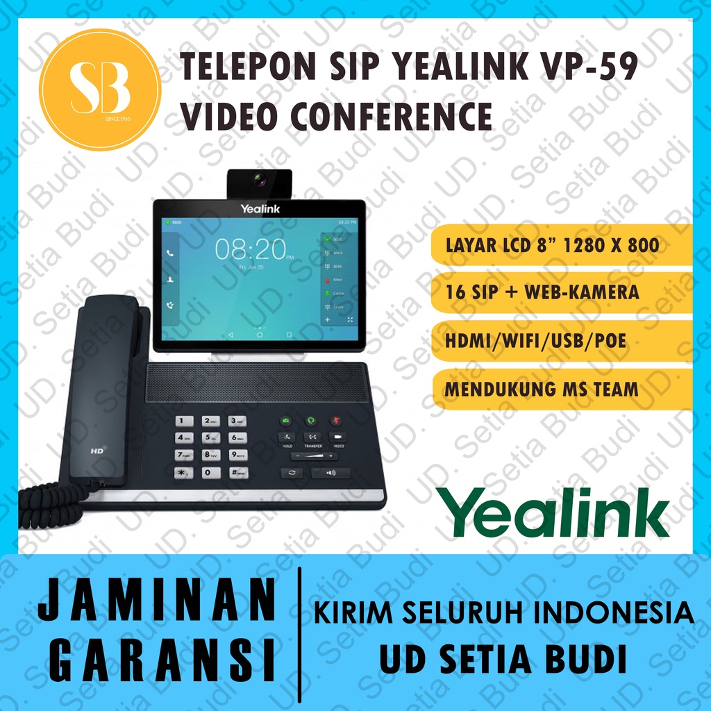 Telepon SIP Video Yealink VP59 Video Conference VP-59