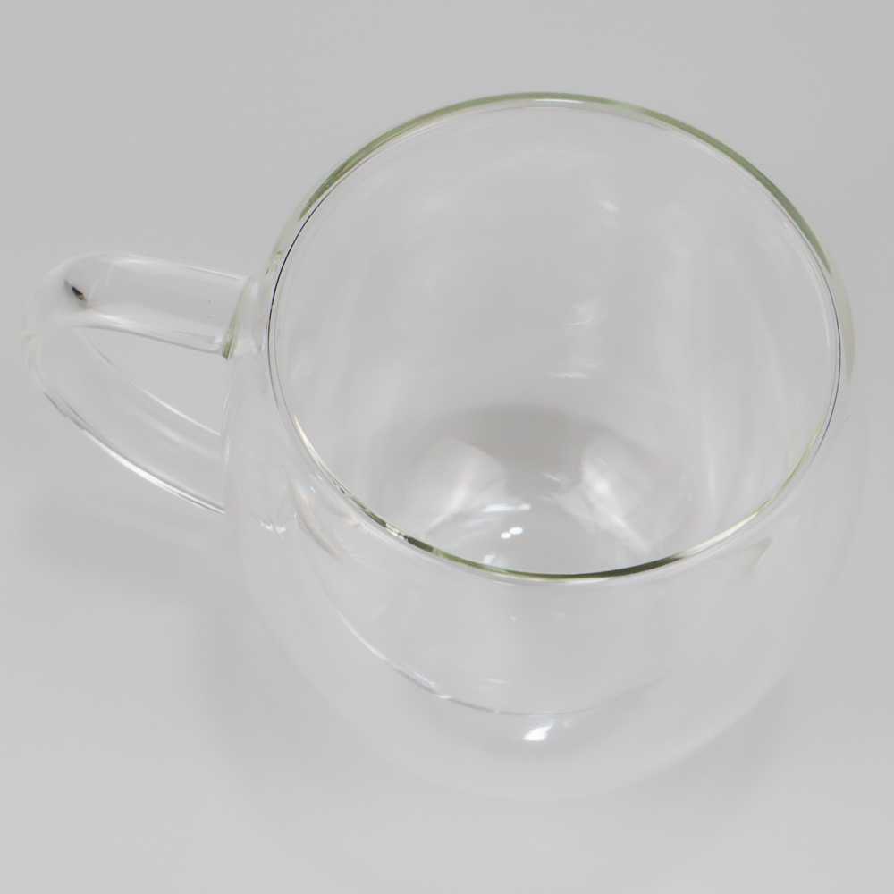 (100% BARANG ORI) One Two Cups Cangkir Kopi Anti Panas Double-Wall Glass Round 160ml
