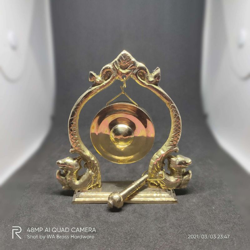 Miniatur Gong Naga Kuningan - Gong Cantuk Kuningan Ukuran Kecil