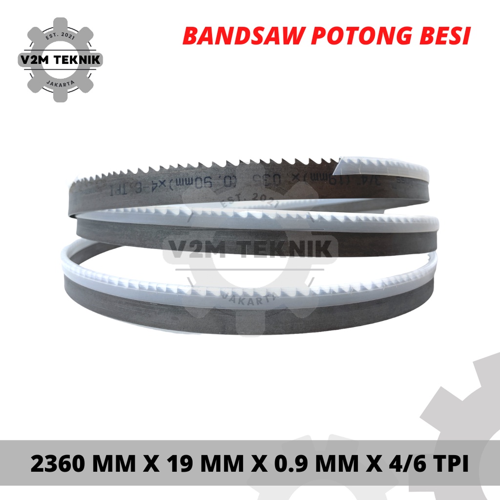 Loonagranit Mata Pisau Band Saw 2360 X 19 X 0.9 X 4/6 Tpi / Mata Gergaji Pita Bandsaw Potong Besi