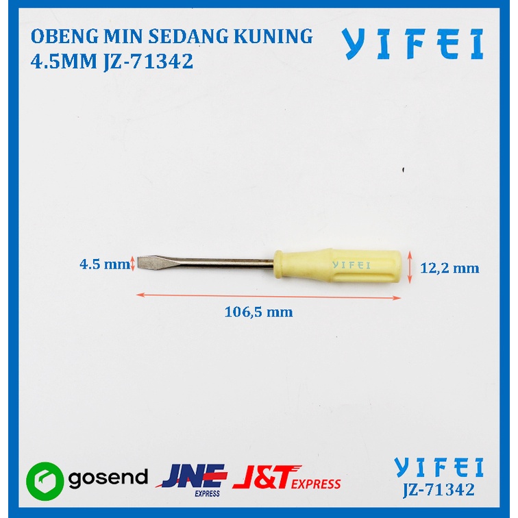 OBENG MIN SEDANG KUNING 4.5MM YIFEI-71342