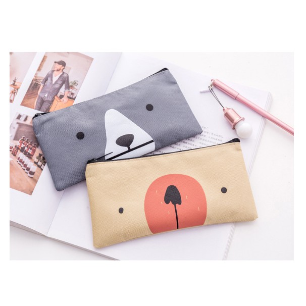 J2 Dompet  Pensil Kain  Kanvas  Motif doggy Shopee Indonesia