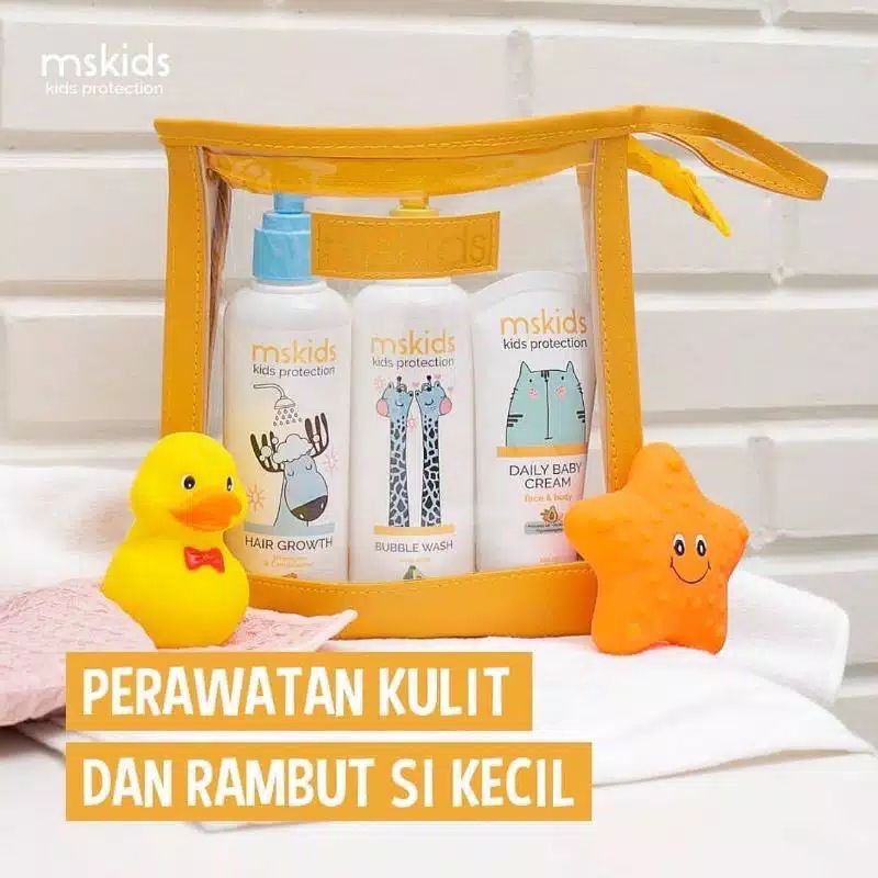 Ms Glow Paket Kids | Kids Daily Cream | Kids Shampo | Kids Body Wash