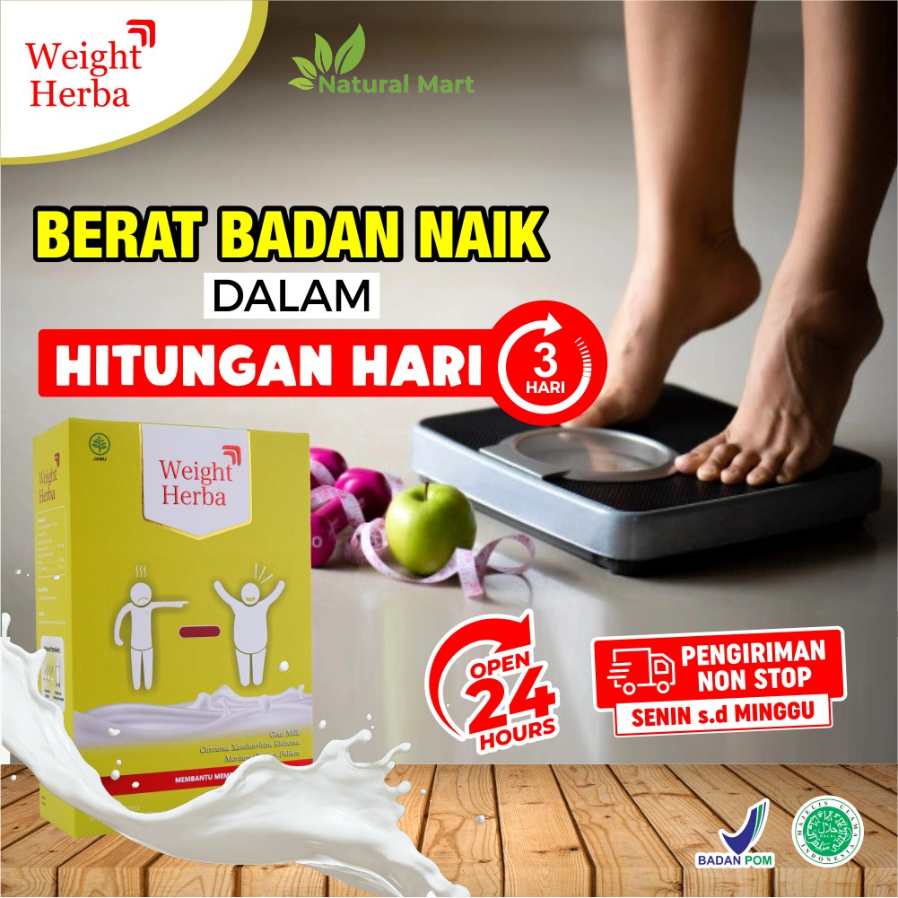 Weight Herba - 100% Original Quality Premium Susu Kambing Berat Badan Dewasa &amp; Penambah Nafsu Makan isi 200gr Tingkatkan Kalori Kualitas Tinggi