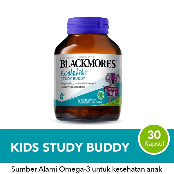 Blackmores Kids Fruity Fish / Blackmores KoalaKids Studdy Buddy Isi 30 Kapsul (Suplemen Minyak Ikan Anak) BPOM Halal