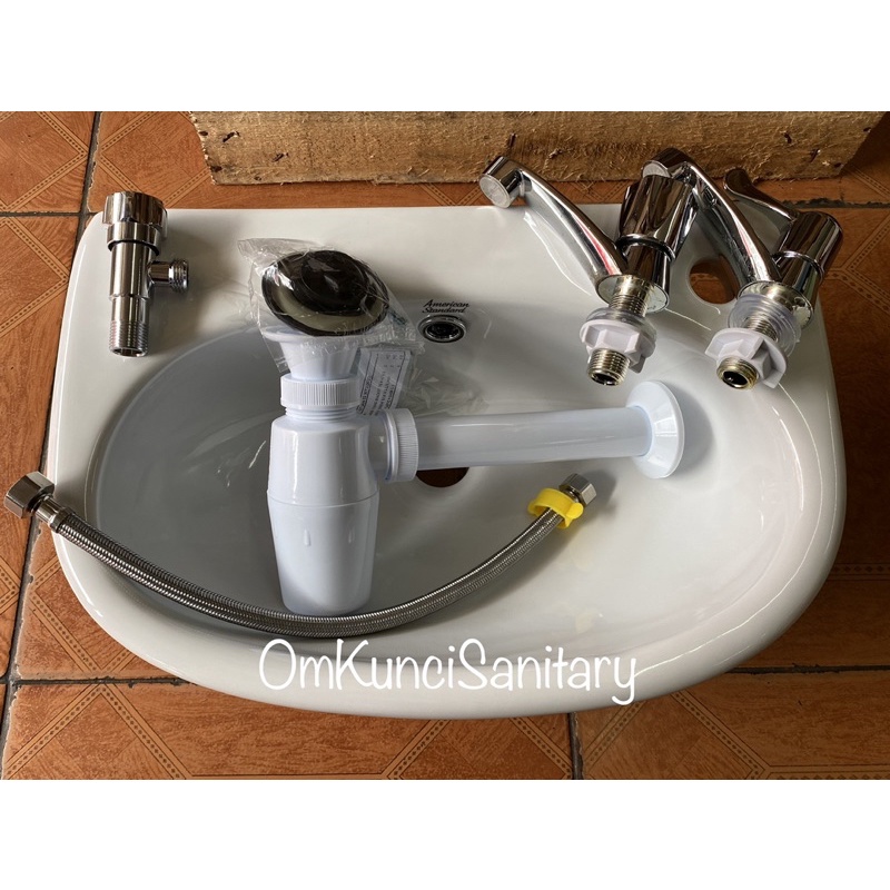 Wastafel Cuci Tangan Keramik American Standard Set Komplit Murah