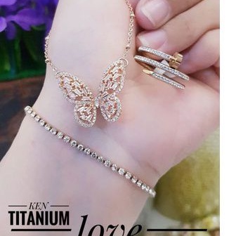 TiTanium set perhiasan wanita AG2