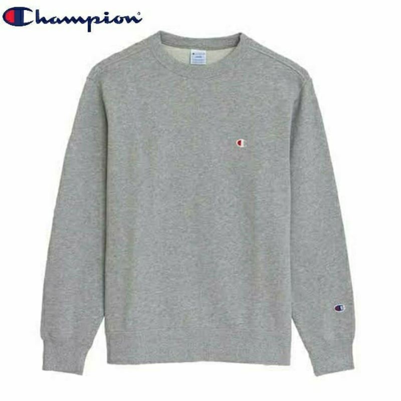 cn crewnevk sweater champion ori basic logo - grey