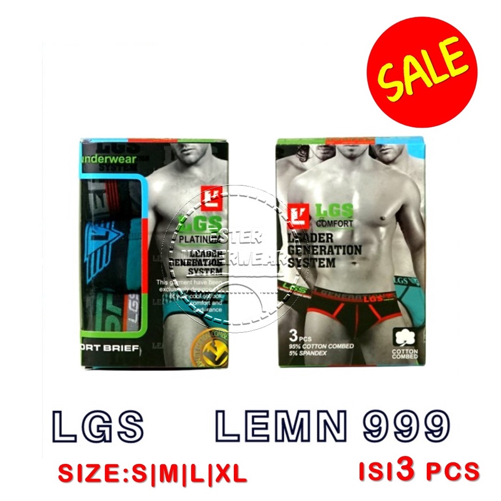 Celana Dalam LGS 999 ISI 3Pcs 3|Brief LGS PLATINUM