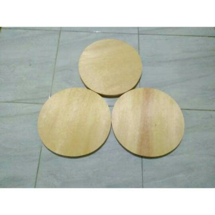 Talenan Kayu Pinus Bulat Diameter 25 cm / Wooden Cutting Board / Talenan Pizza Bulat D25cm