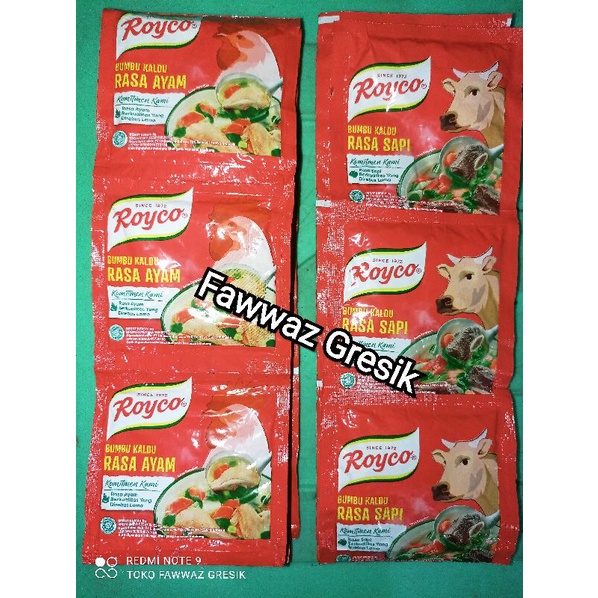 ROYCO renceng Rasa Ayam / Rasa Sapi 12x9gr