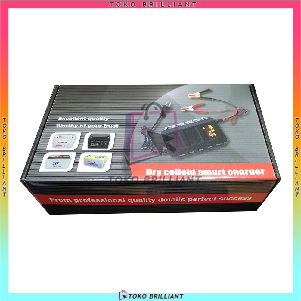 NEW!!! Charger Aki Mobil Motor 12V 20A Smart Intelligent Chip LCD Indicator