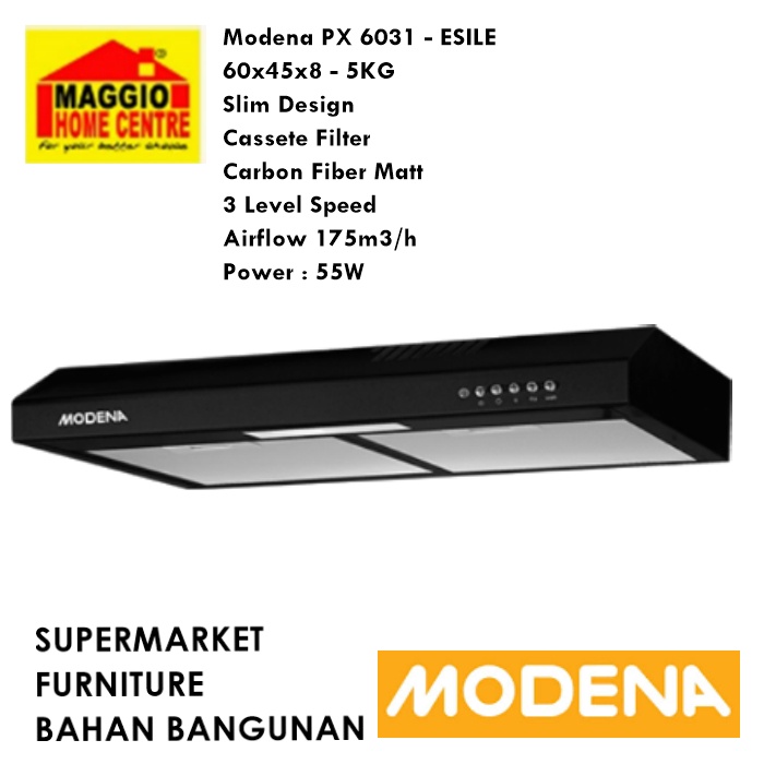 COOKER HOOD MODENA- PENGHISAP ASAP KOMPOR - PX 6031 - MODENA