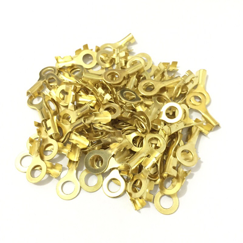 Paket Murah 100pcs - Terminal Skun Massa Baut 10 - Skun Bulat Ring M6 6 MM Untuk Baut 10