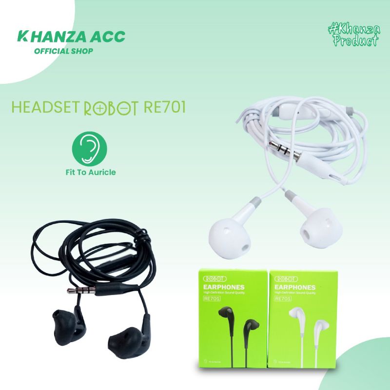 KHANZAACC ROBOT RE701 Soft In-ear 3.5mm Wired Earphone with High Definition Sound Quality