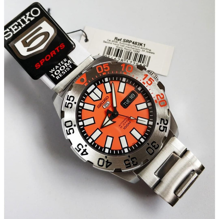 Jam Tangan Seiko 5 Sports Monster SRP483 SRP483K1 Original G. Resmi