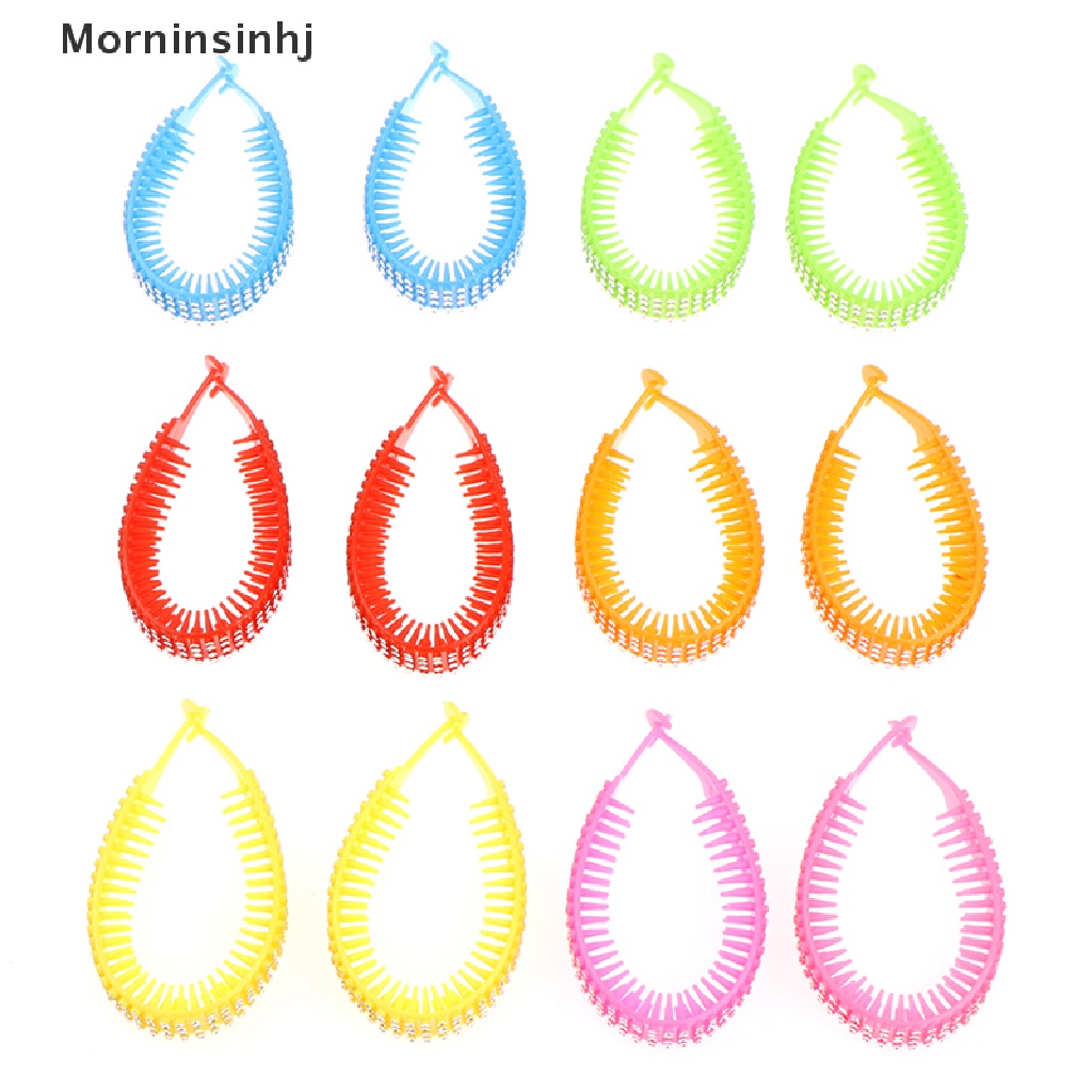 12pcs Jepit Rambut Ponytail Aksen Berlian Imitasi Untuk Wanita