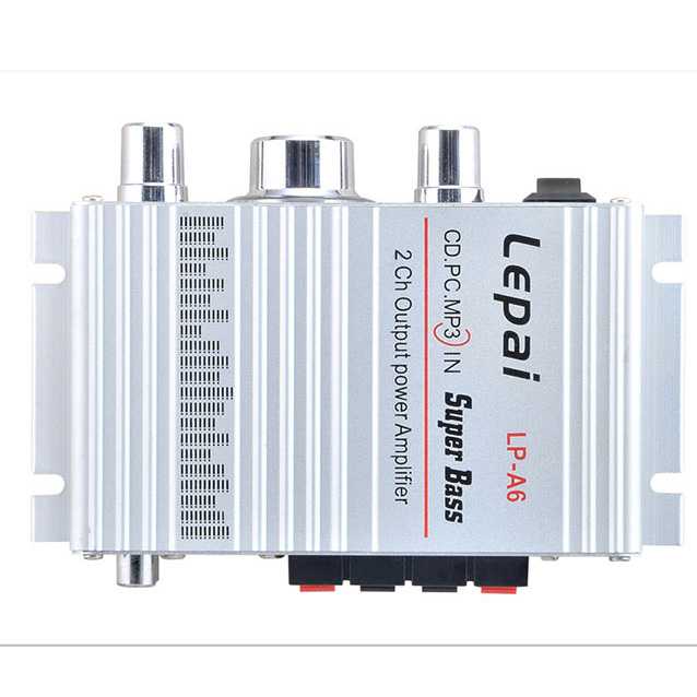 Mini Stereo Amplifier Treble super Bass Booster Lepy HiFi 2A 12V -  HiFi LP-A6