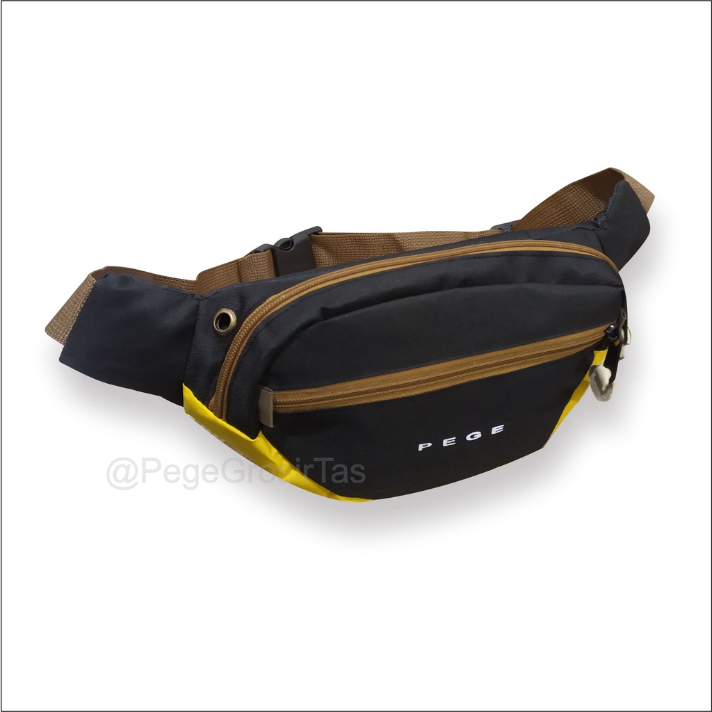 Tas Pinggang Kasual Pria Waistbag Selempang Pria Model Kombinasi - PG - 8859