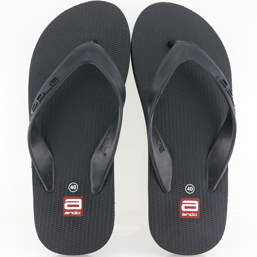 Ando Hawaii Hitam - Sandal Jepit Pria Ando Surabaya
