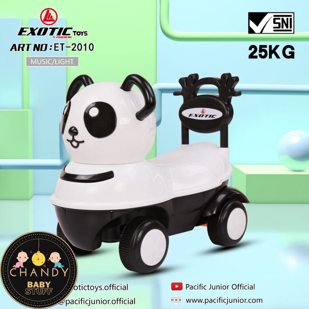 EXOTIC MAINAN ANAK MOBIL MOBILAN DORONG RIDE ON PANDA ET2010 BEBEK ET2009-4