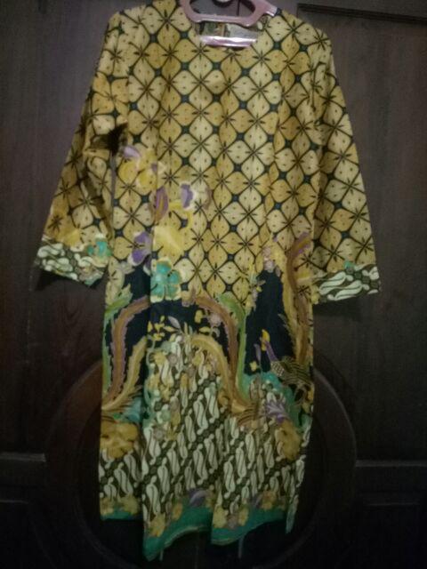 Dhian Tunic Batik Tunik Dewani #2 Sogan Seragam Kerja Kantor Pesta Muslim Katun Halus Solo Handmade