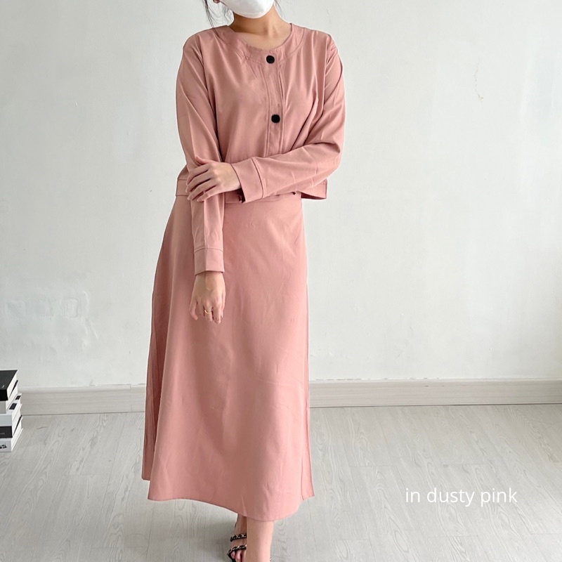 PORONAKA - MIKO Set (Longsleeve Top + Maxi A-Line Skirt)