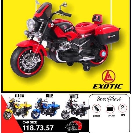 Motor aki anak  model Harley davidson Besar +Box samping kanan kiri