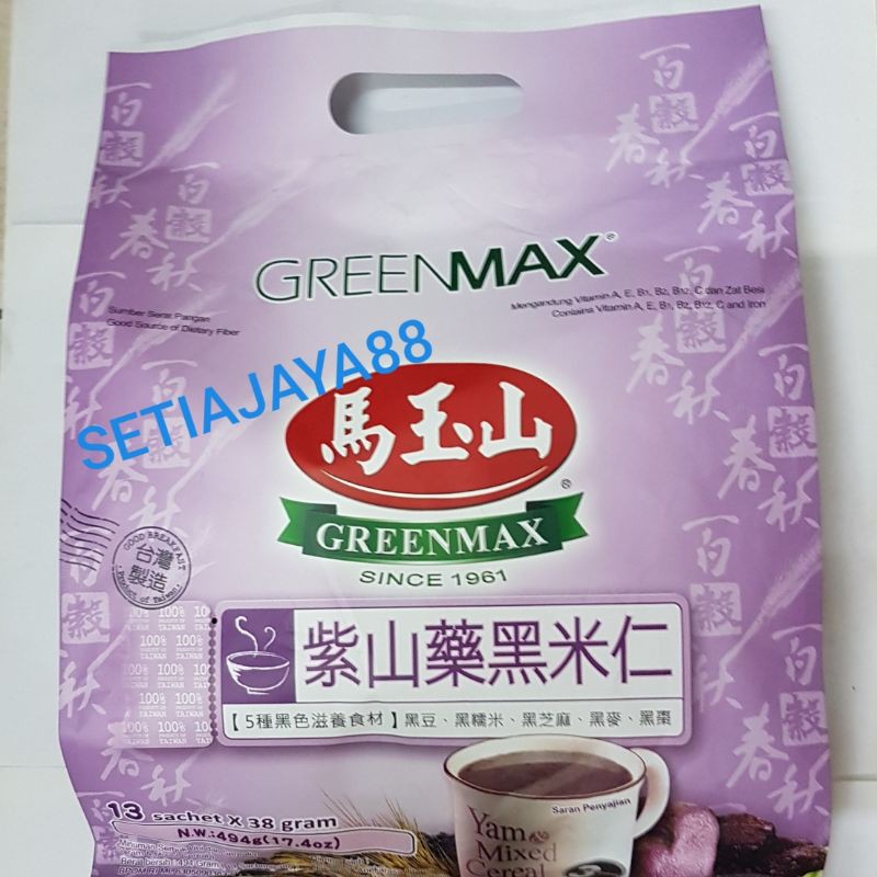 

GREENMAX YAM & MIXED CEREAL/ MINUMAN SERBUK UBI & SEREAL 494 GRAM