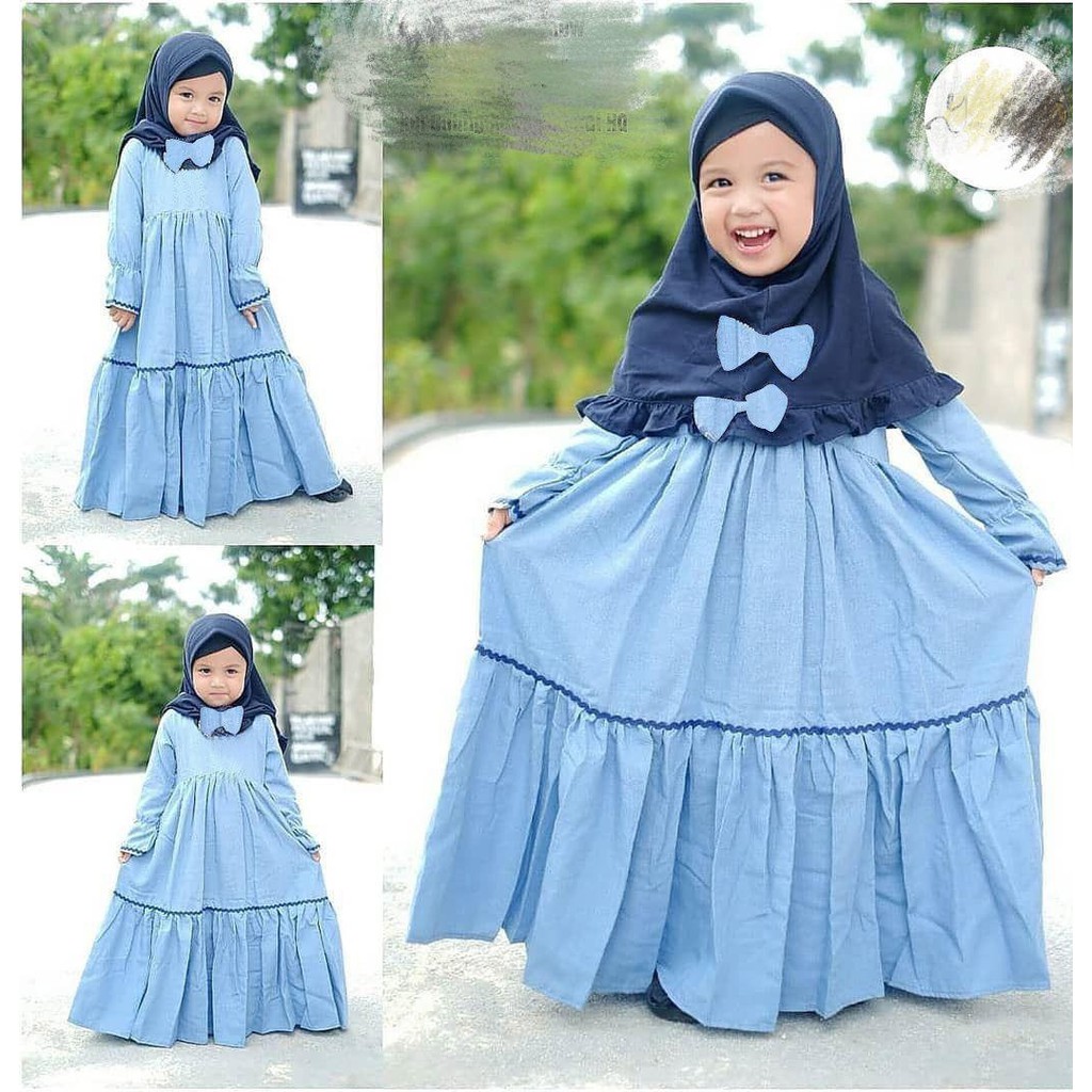 GAMIS + KRUDUNG  KIDS LIZA PREMIUM / GAMIS ANAK / GAMIS MUSLIM ANAK