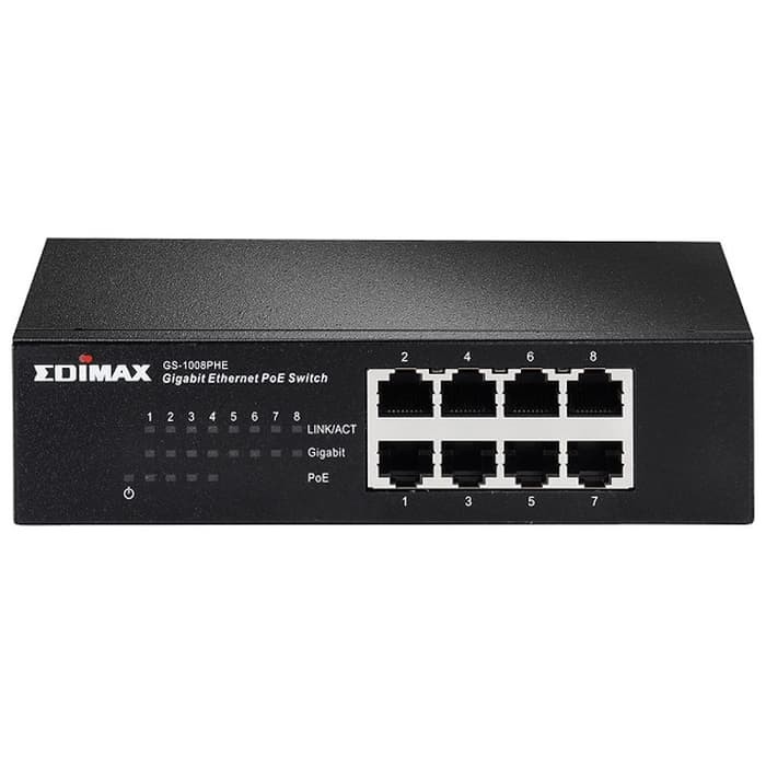 Edimax GS-1008PHE 8-Port Gigabit Ethernet Switch With 4 PoE Ports