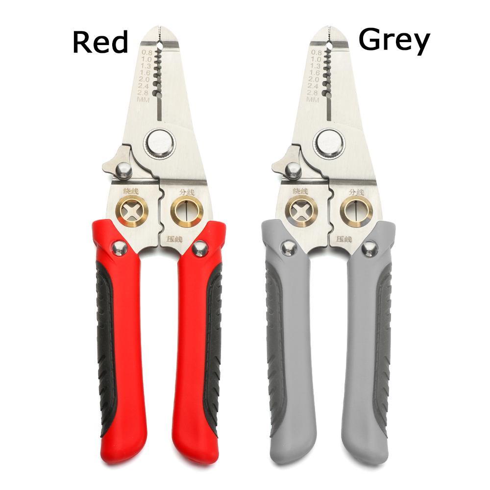 Preva Wire Stripper Alat Pengerjaan Tahan Lama Pegangan Non-Slip Pegangan Crimper Pincers