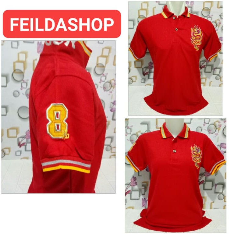 Baju Kaos Kerah Pria/Wanita Bordir