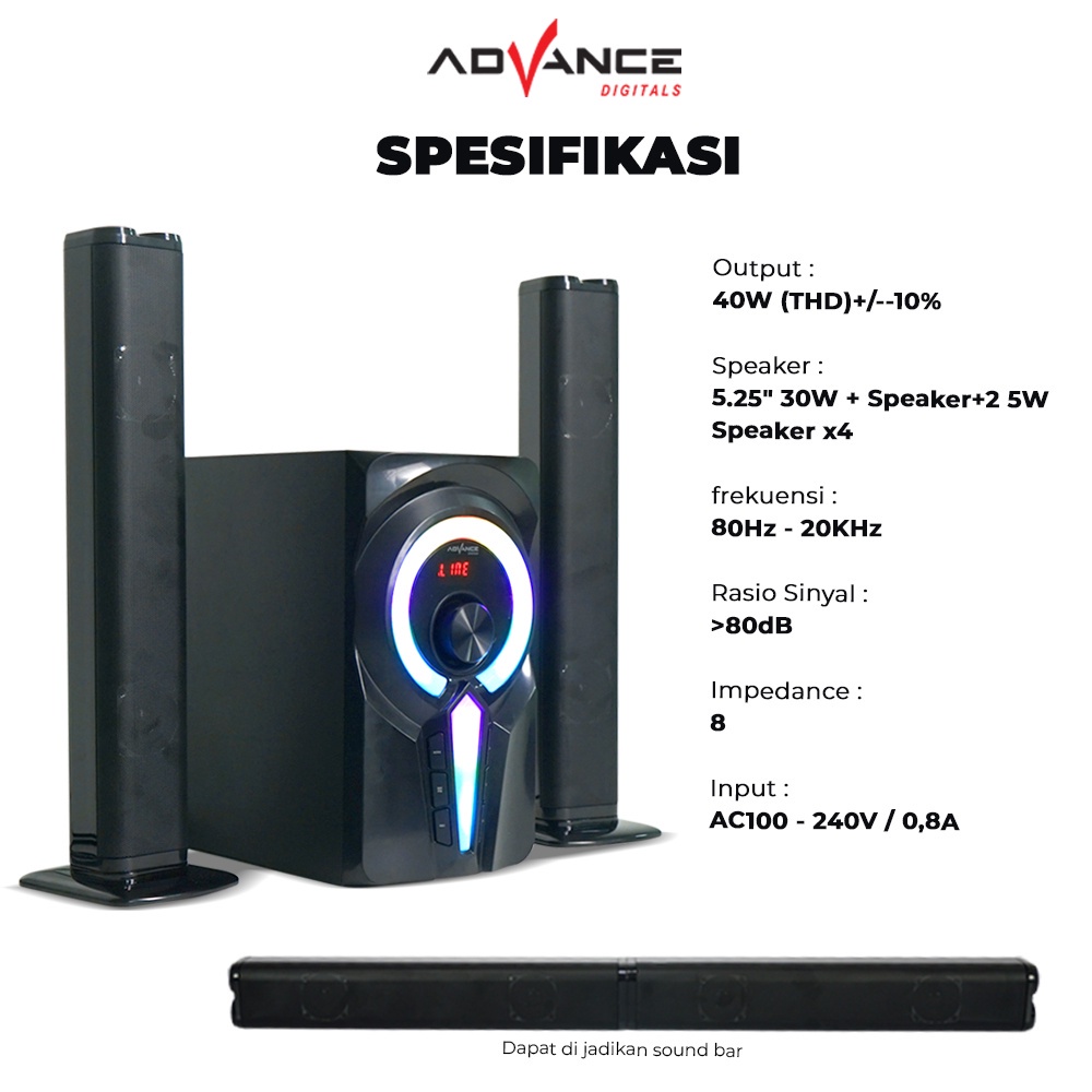 Speaker Advance M25BT Bluetooth Speaker With Mic Wireless