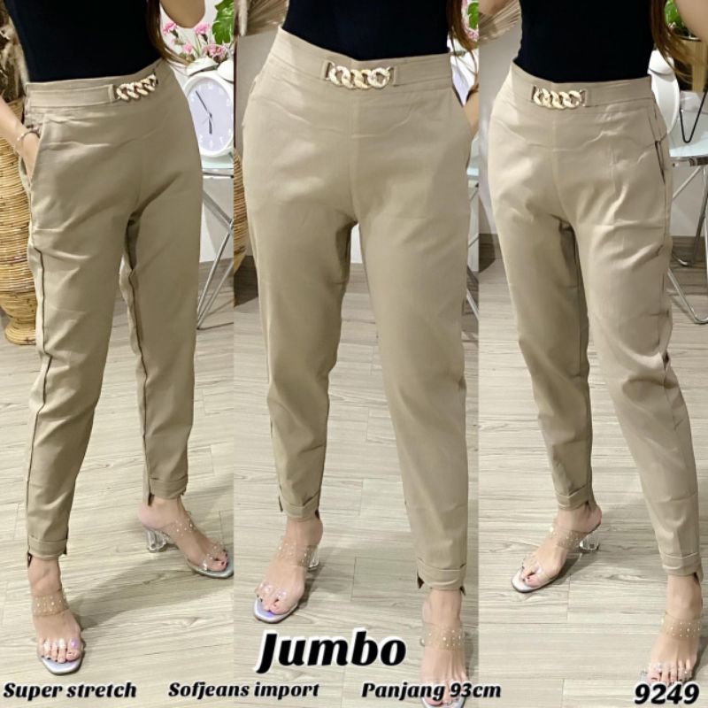 Celana Wanita Soft Jeans Strecth Import Jumbo 9249/ 9286