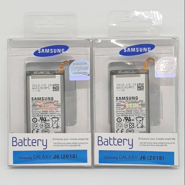 Baterai Samsung Galaxy J6 2018 EB-BJ800ABE Original SEIN 100% Battery Batere Batre Batt Bat