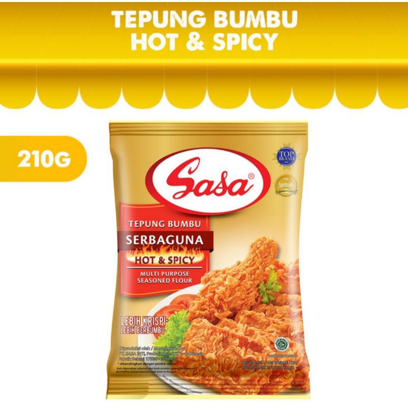 

Sasa Tepung Bumbu Serbaguna Hot & Spicy 210 gram