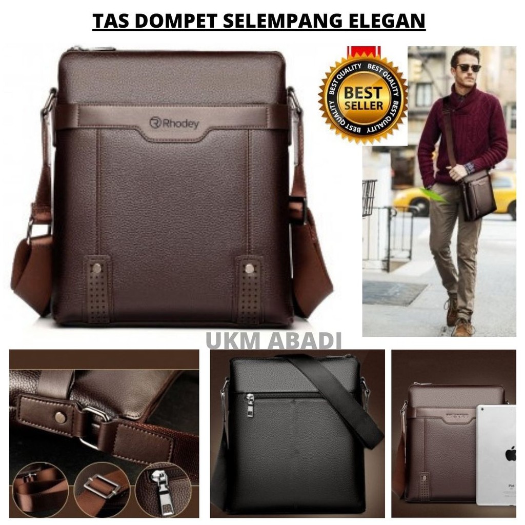 Tas Selempang Pria PU Leather RH18067 Elegan 111134