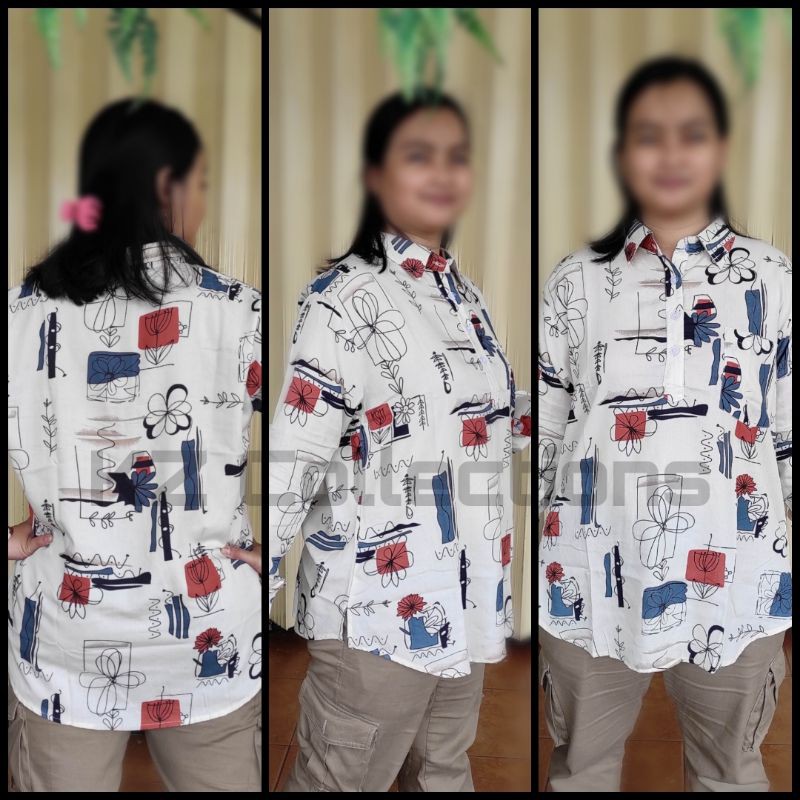 Pakaian Blouse Motif Sketsa ISL