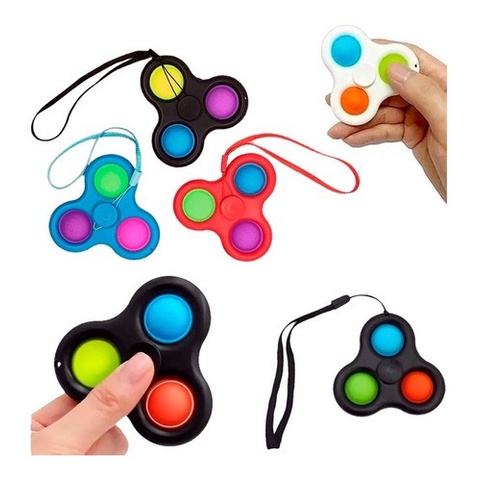 Mainan Spinner 3 Pop it fidget Toy / Pop it mini / Pop it spinner-1