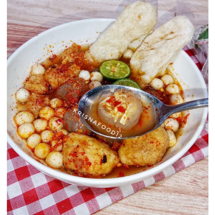 

baso aci ayam suwir pedas