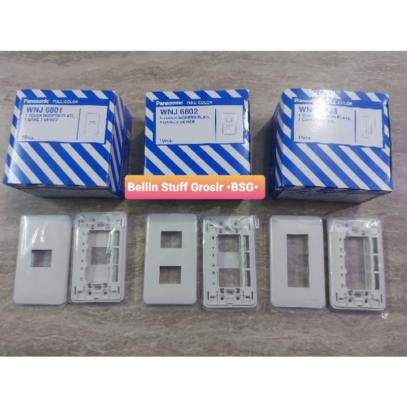 Plat Panasonic 1/ 2/ 3 lubang WNJ 6801/ 6802/ 6803 (MODEL LAMA)/ Frame Panasonic