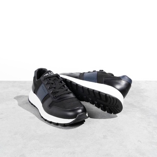 prada sneakers black white