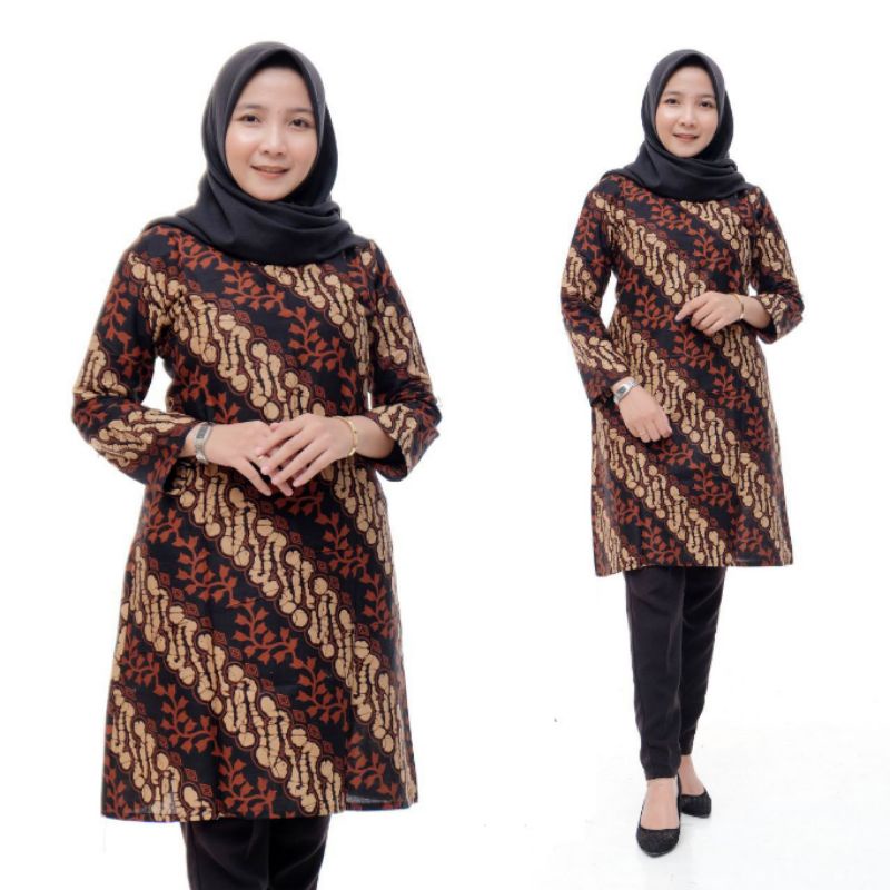 Tunik Batik 2021/ Tunik Modern/ Atasan wanita/ Baju Muslim