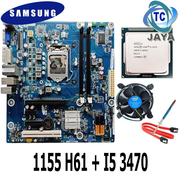 Paket Mobo intel LGA 1155 H61 SAMSUNG Plus Processor core i5 3470