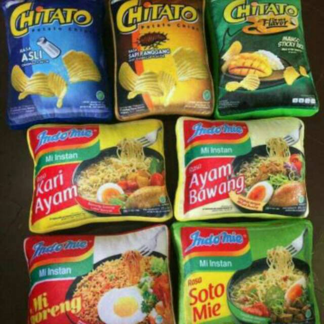 Bantal foto snack/Bantal karakter snack