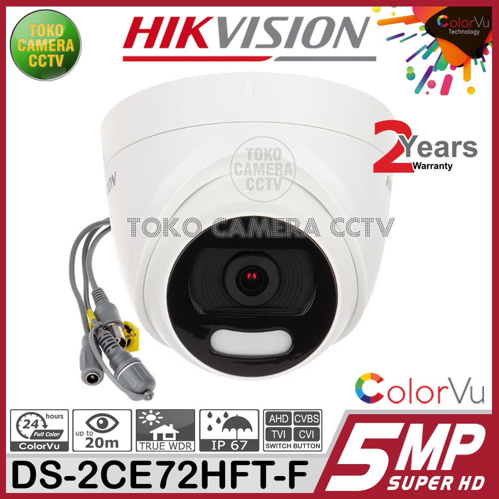 PAKET CCTV HIKVISION COLORVU 5MP 8 CHANNEL 6 KAMERA